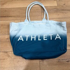 Athleta Blue Ombré Canvas Tote‎ Bag